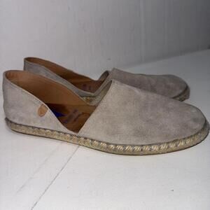 Verbenas Espadrilles Suede Leather Closed Toe Minimalist Luxury Shoes Size 40